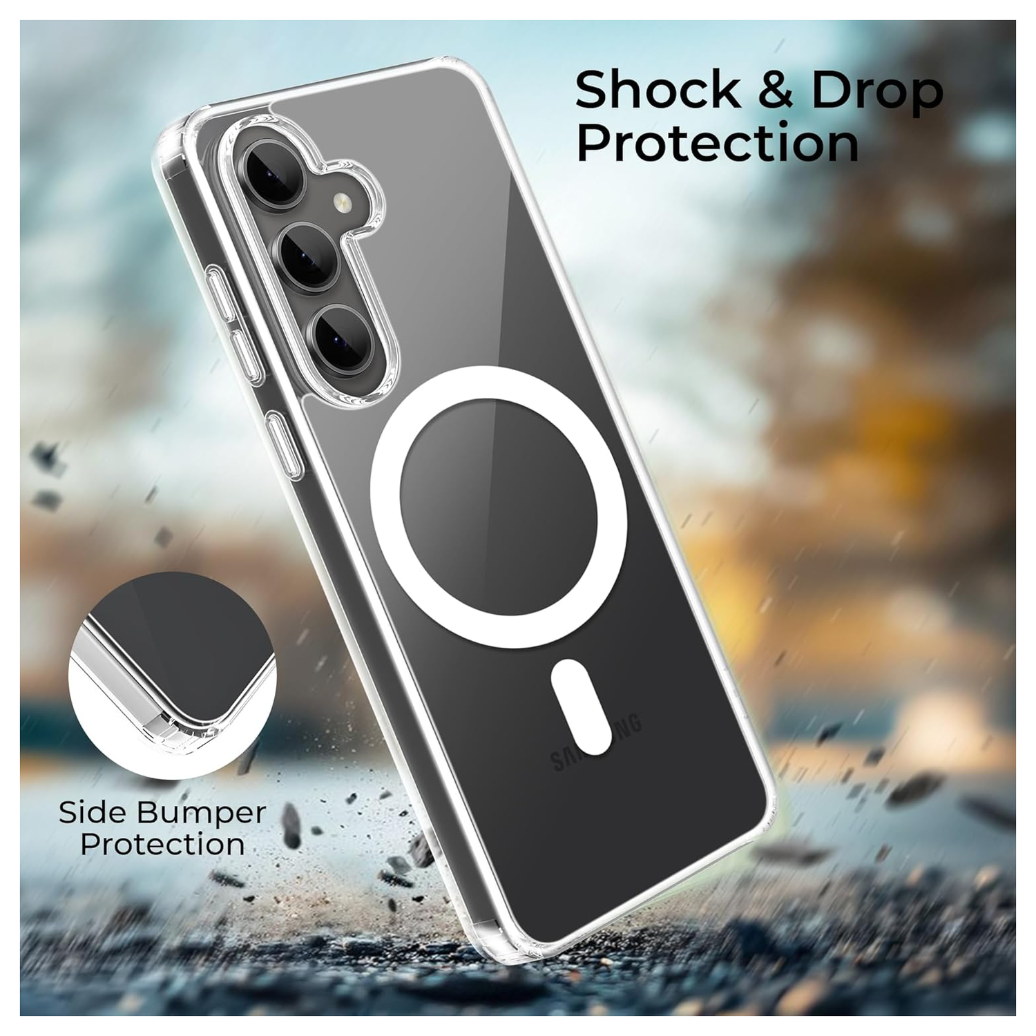 Samsung Galaxy S25 FE Hoesje Hard Back Cover met MagSafe Transparant afbeelding 2