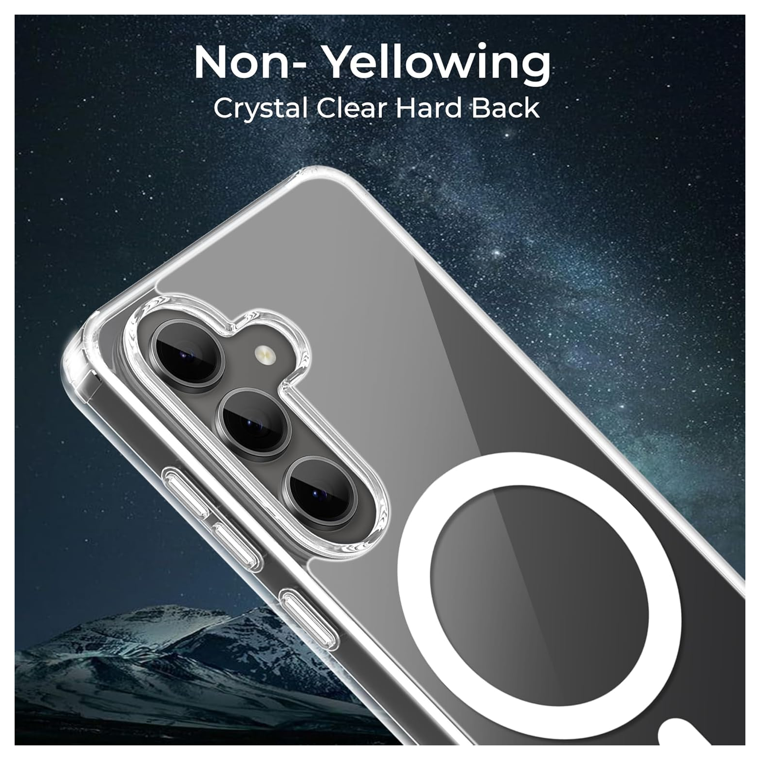 Samsung Galaxy S25 FE Hoesje Hard Back Cover met MagSafe Transparant afbeelding 3