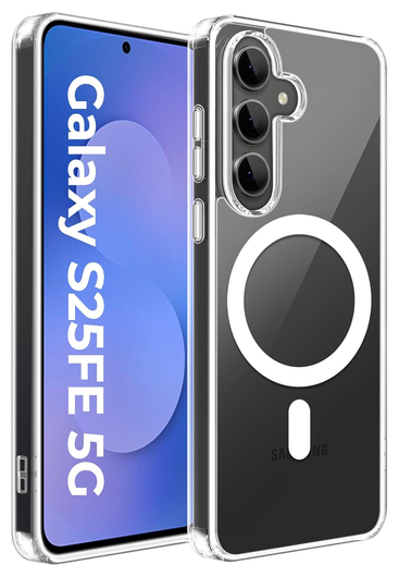 Samsung Galaxy S25 FE Hoesje Hard Back Cover met MagSafe Transparant afbeelding 1