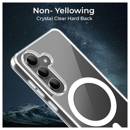 Samsung Galaxy S25 FE Hoesje Hard Back Cover met MagSafe Transparant afbeelding 3