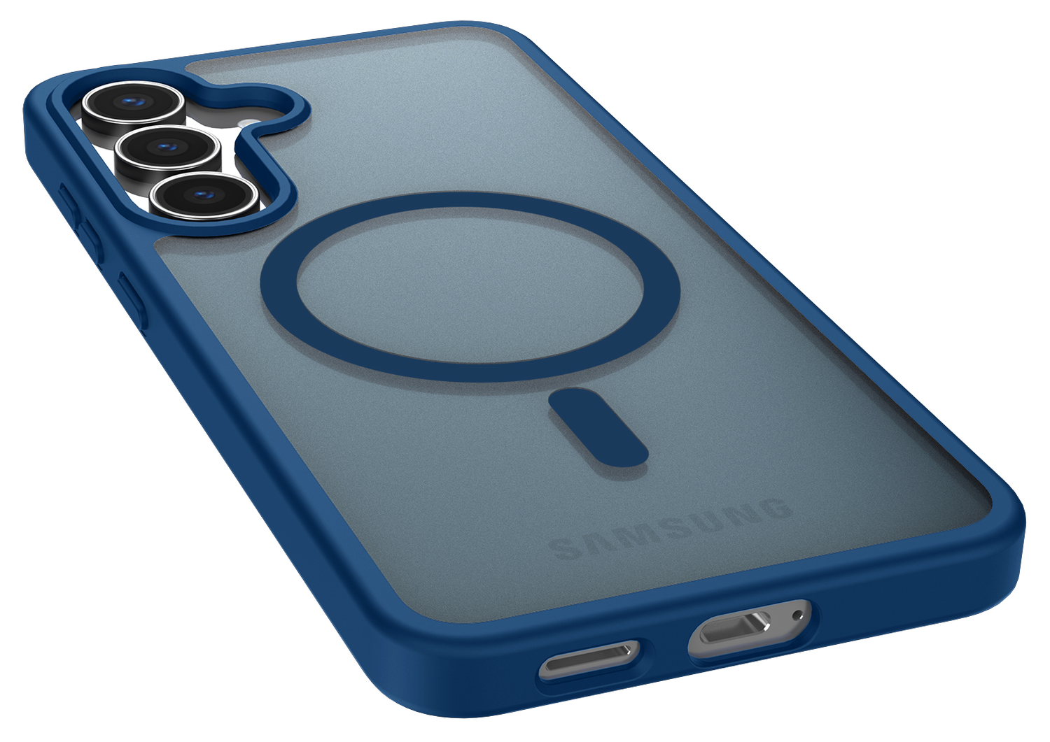 Samsung Galaxy S25 FE Hoesje met MagSafe Back Cover Matte Blauw afbeelding 5