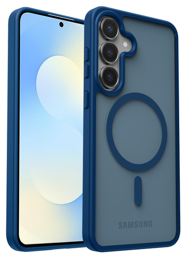 Samsung Galaxy S25 FE Hoesje met MagSafe Back Cover Matte Blauw afbeelding 6