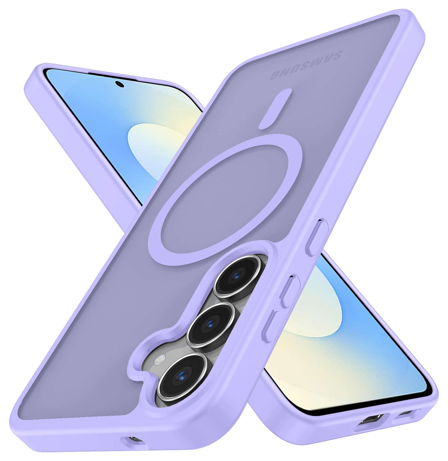 Samsung Galaxy S25 FE Hoesje met MagSafe Back Cover Matte Paars afbeelding 2