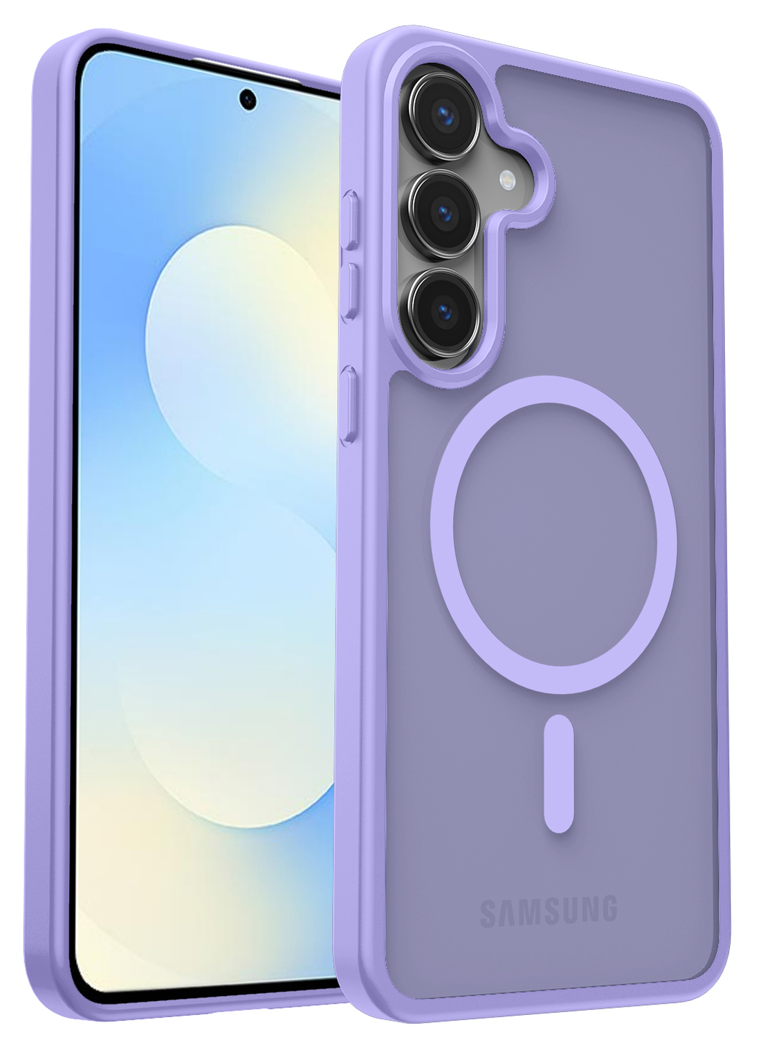 Samsung Galaxy S25 FE Hoesje met MagSafe Back Cover Matte Paars afbeelding 8