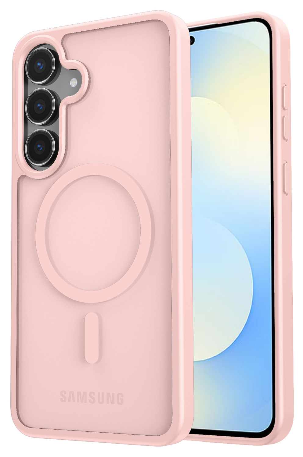 Samsung Galaxy S25 FE Hoesje met MagSafe Back Cover Matte Roze afbeelding 1