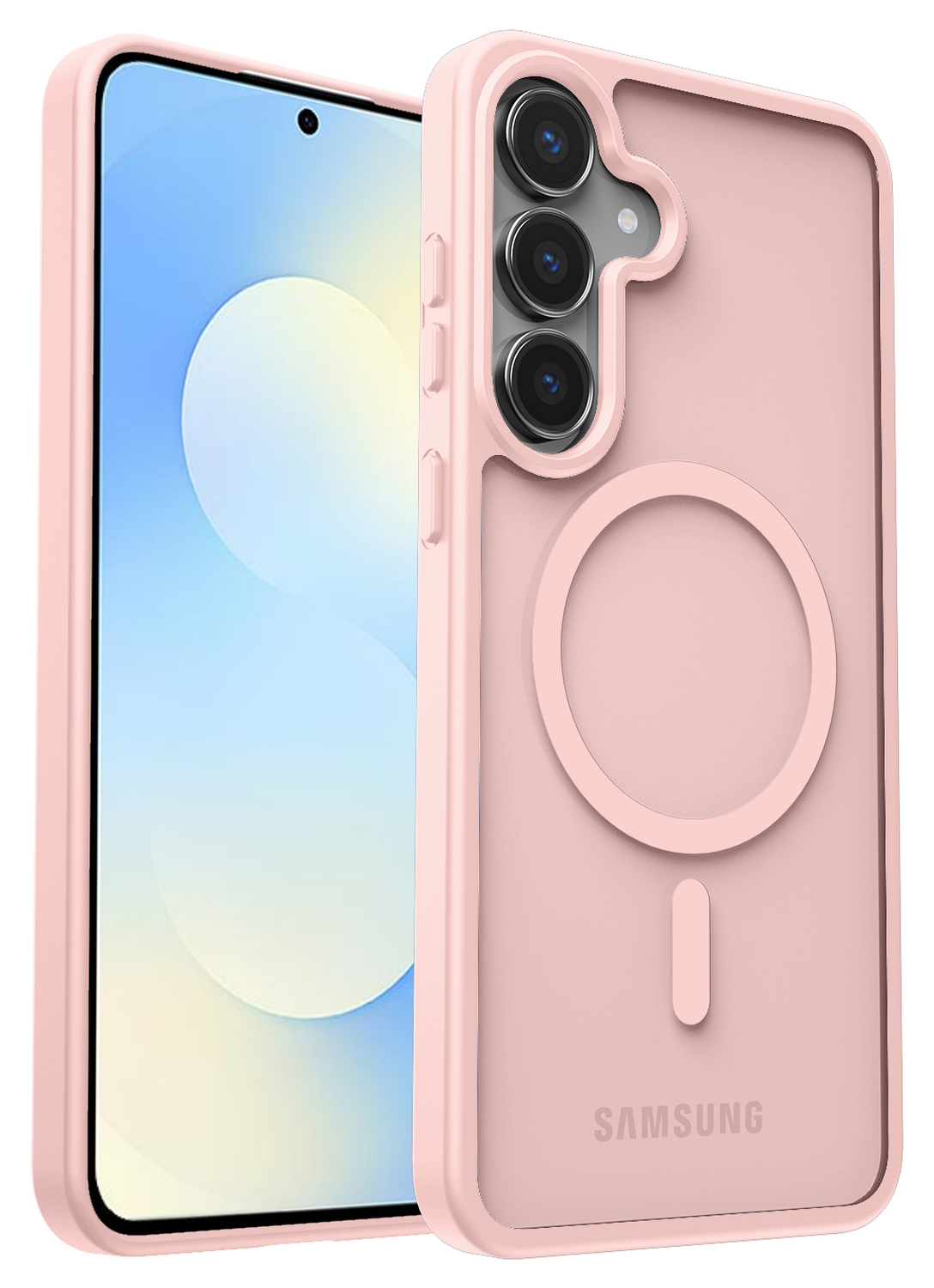 Samsung Galaxy S25 FE Hoesje met MagSafe Back Cover Matte Roze afbeelding 5