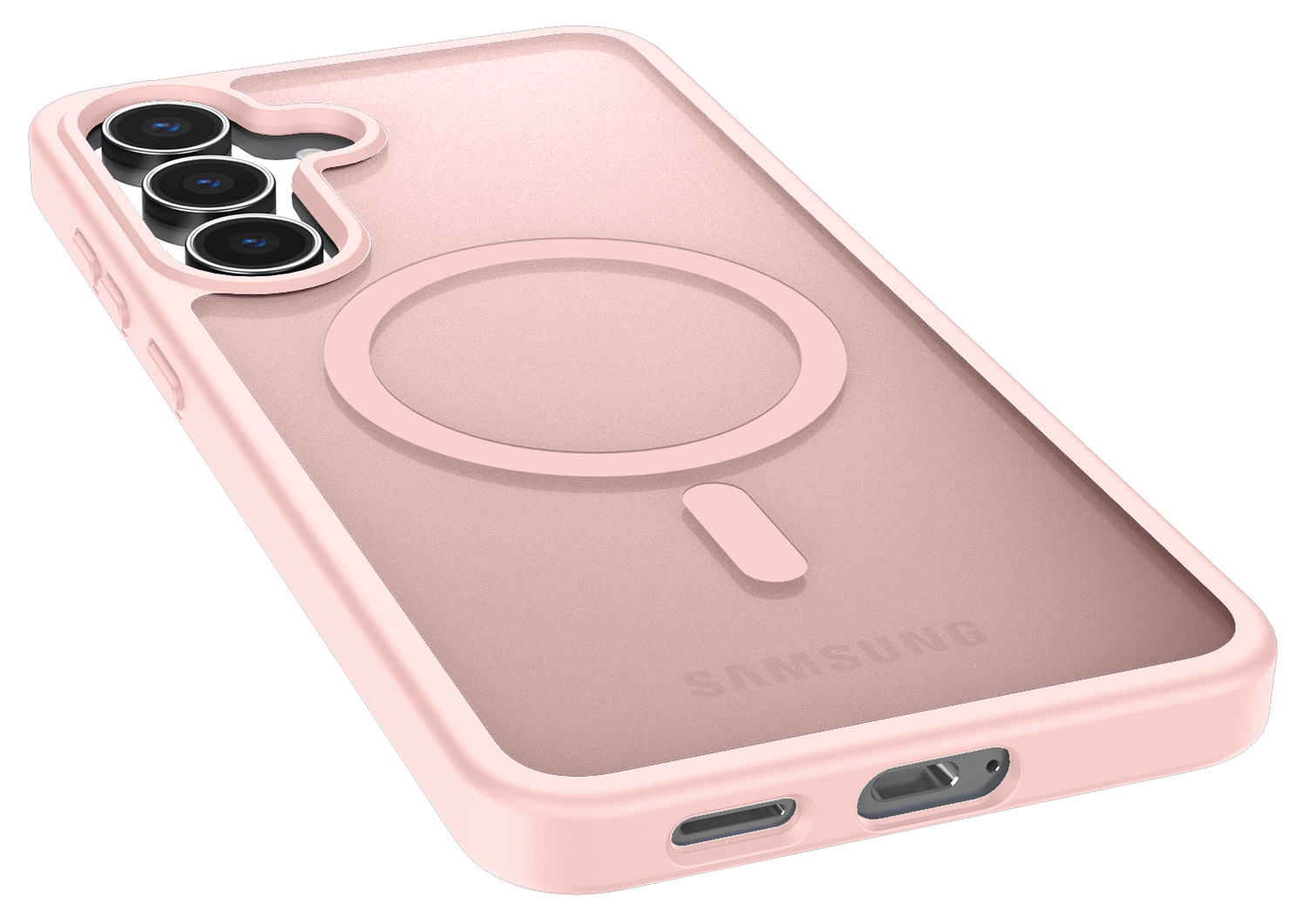 Samsung Galaxy S25 FE Hoesje met MagSafe Back Cover Matte Roze afbeelding 8