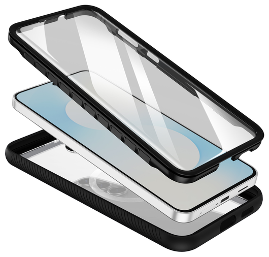 Samsung Galaxy S25 FE Hoesje Full Protect 360° Cover met MagSafe / Qi2 Zwart afbeelding 3