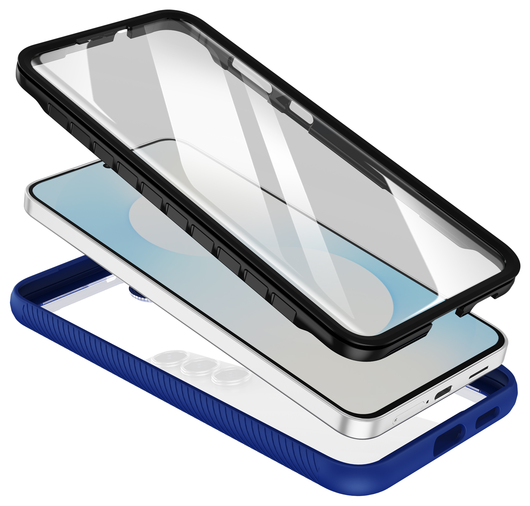 Samsung Galaxy S25 FE Hoesje Full Protect 360° Cover met MagSafe / Qi2 Blauw afbeelding 3