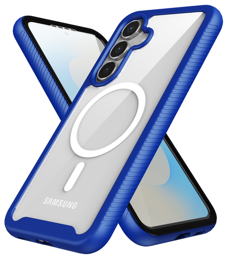 Samsung Galaxy S25 FE Hoesje Full Protect 360° Cover met MagSafe / Qi2 Blauw afbeelding 9
