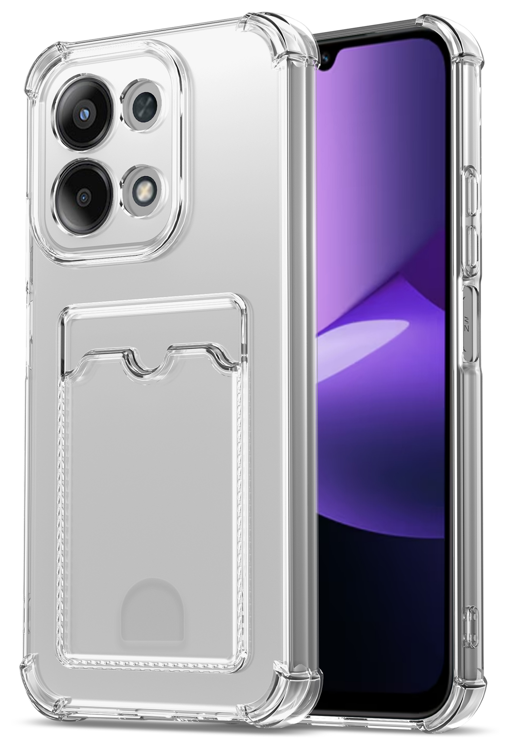 Xiaomi Redmi 15C Hoesje Dun TPU met Pasjeshouder Back Cover Transparant afbeelding 1