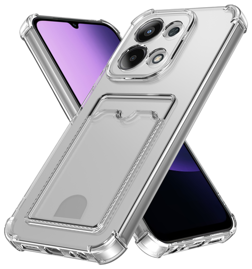 Xiaomi Redmi 15C Hoesje Dun TPU met Pasjeshouder Back Cover Transparant afbeelding 2