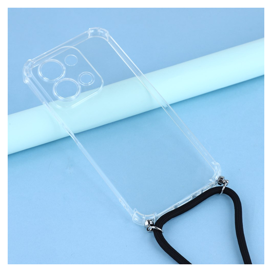 Xiaomi Redmi 15C Hoesje met Koord Schokbestendig TPU Transparant afbeelding 2
