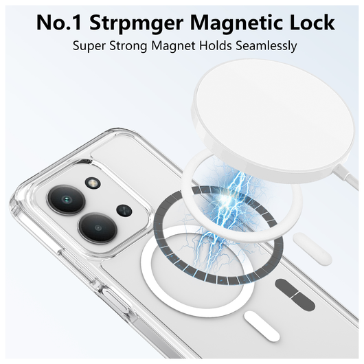 Xiaomi Redmi 15C Hoesje Hard Back Cover met MagSafe Transparant afbeelding 2