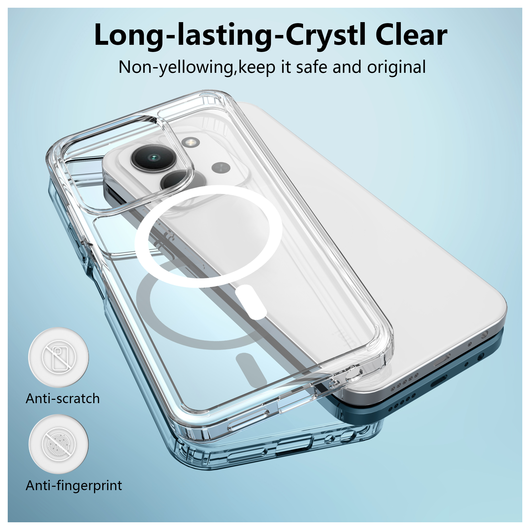 Xiaomi Redmi 15C Hoesje Hard Back Cover met MagSafe Transparant afbeelding 3