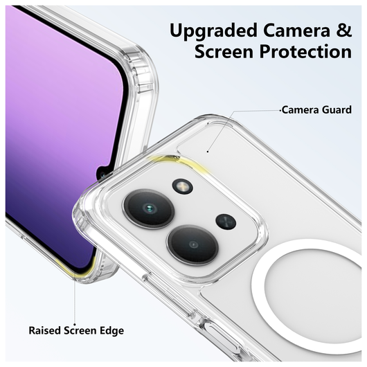 Xiaomi Redmi 15C Hoesje Hard Back Cover met MagSafe Transparant afbeelding 6