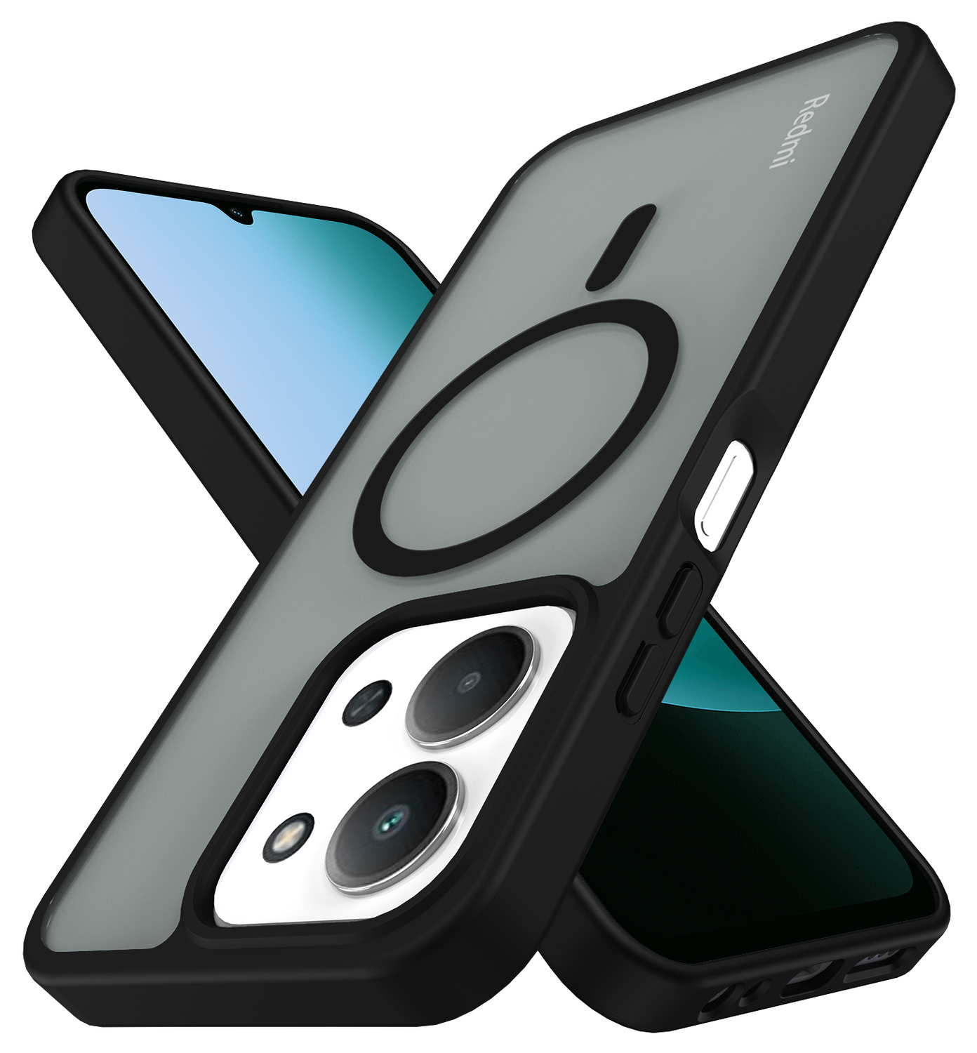 Xiaomi Redmi 15C Hoesje met MagSafe Back Cover Matte Zwart afbeelding 2