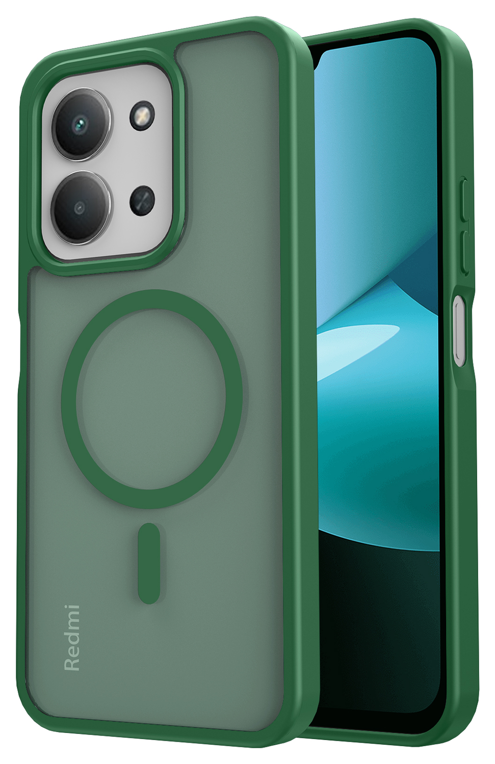 Xiaomi Redmi 15C Hoesje met MagSafe Back Cover Matte Groen afbeelding 1