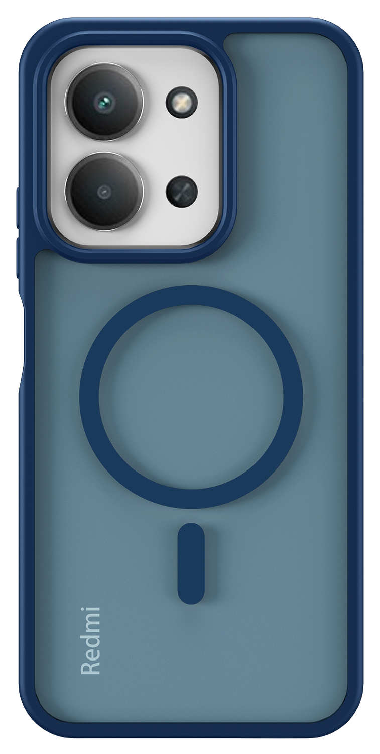 Xiaomi Redmi 15C Hoesje met MagSafe Back Cover Matte Blauw afbeelding 4
