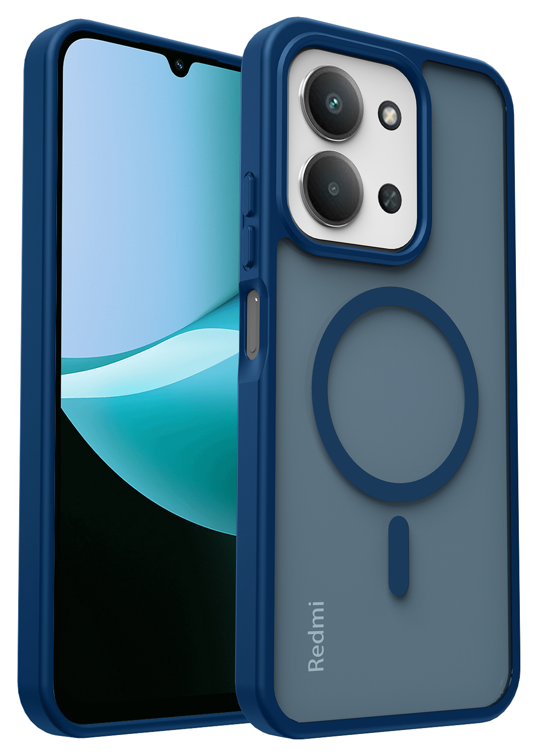 Xiaomi Redmi 15C Hoesje met MagSafe Back Cover Matte Blauw afbeelding 6