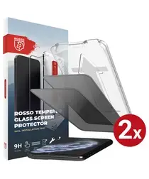 Rosso iPhone 11 Pro Privacy Glass Installatietray Dust Removal (2-Pack) afbeelding