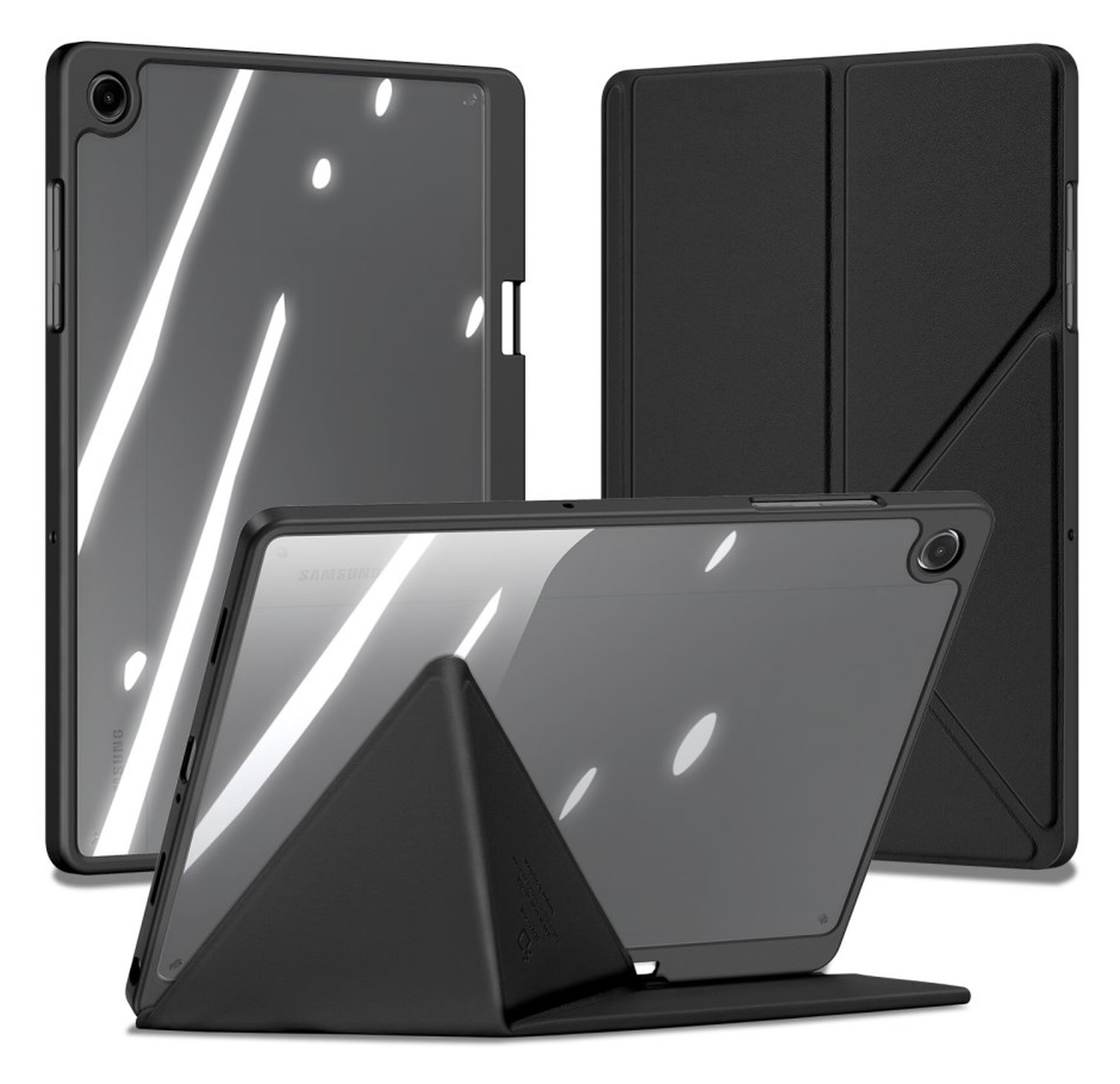 Dux Ducis Magi Samsung Galaxy Tab A11 Plus / A9 Plus Hoes V-Fold Book Case Zwart afbeelding 1