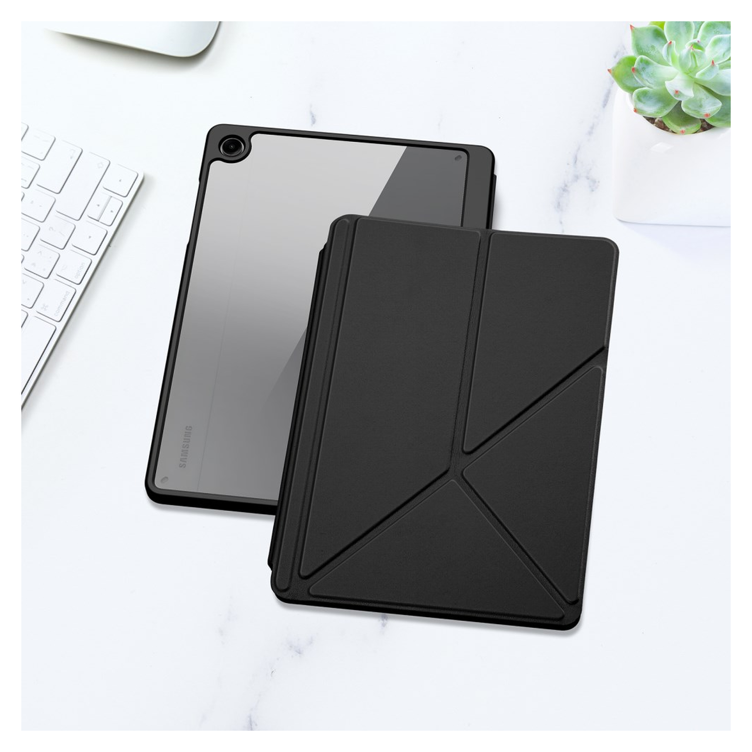 Dux Ducis Magi Samsung Galaxy Tab A11 Plus / A9 Plus Hoes V-Fold Book Case Zwart afbeelding 11