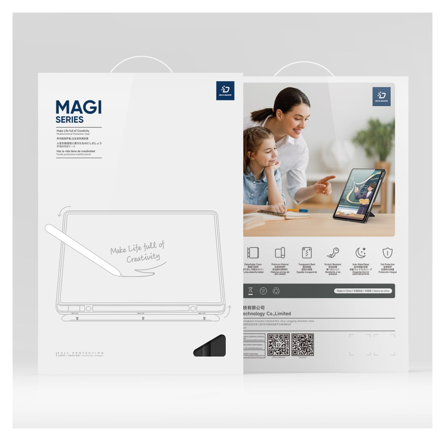 Dux Ducis Magi Samsung Galaxy Tab A11 Plus / A9 Plus Hoes V-Fold Book Case Zwart afbeelding 12