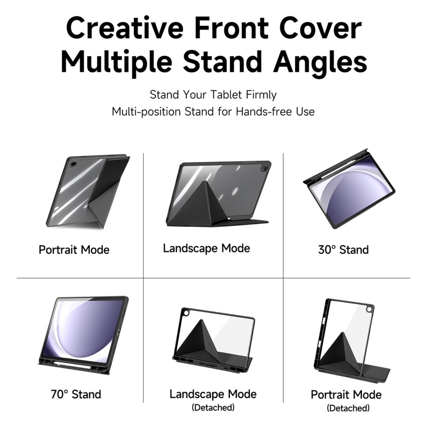 Dux Ducis Magi Samsung Galaxy Tab A11 Plus / A9 Plus Hoes V-Fold Book Case Zwart afbeelding 5