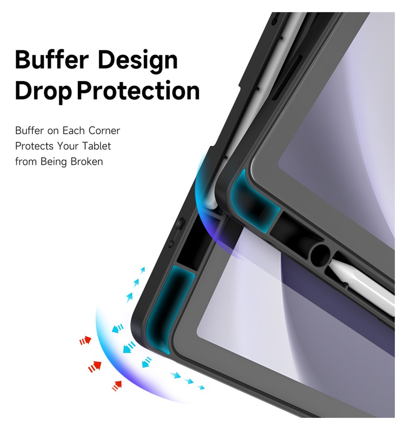 Dux Ducis Magi Samsung Galaxy Tab A11 Plus / A9 Plus Hoes V-Fold Book Case Zwart afbeelding 9