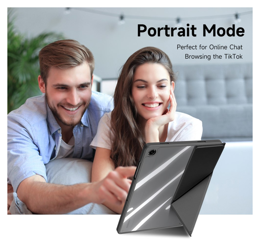 Dux Ducis Magi Samsung Galaxy Tab A11 Plus / A9 Plus Hoes V-Fold Book Case Zwart afbeelding 4