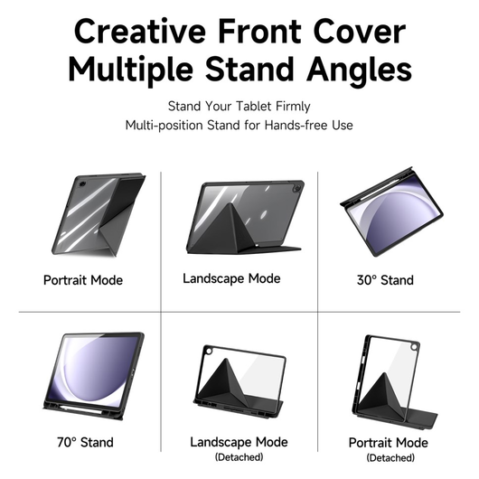 Dux Ducis Magi Samsung Galaxy Tab A11 Plus / A9 Plus Hoes V-Fold Book Case Zwart afbeelding 5