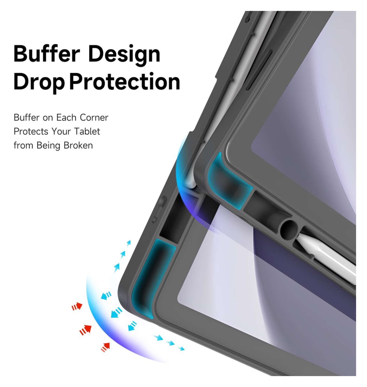 Dux Ducis Magi Samsung Galaxy Tab A11 Plus / A9 Plus Hoes V-Fold Book Case Grijs afbeelding 9