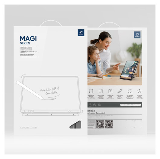 Dux Ducis Magi Samsung Galaxy Tab A11 Plus / A9 Plus Hoes V-Fold Book Case Grijs afbeelding 12