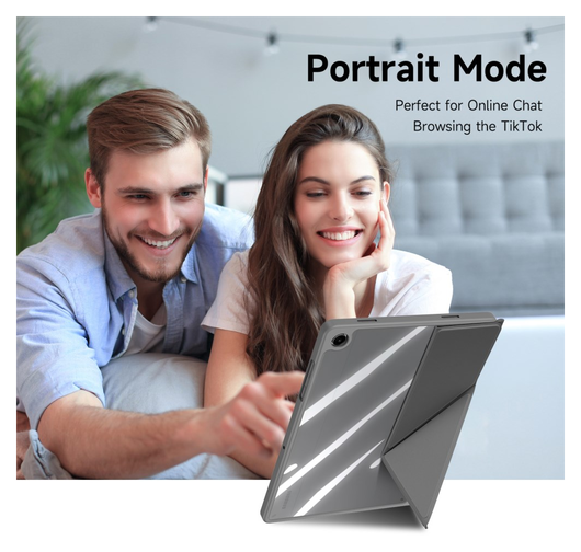 Dux Ducis Magi Samsung Galaxy Tab A11 Plus / A9 Plus Hoes V-Fold Book Case Grijs afbeelding 4