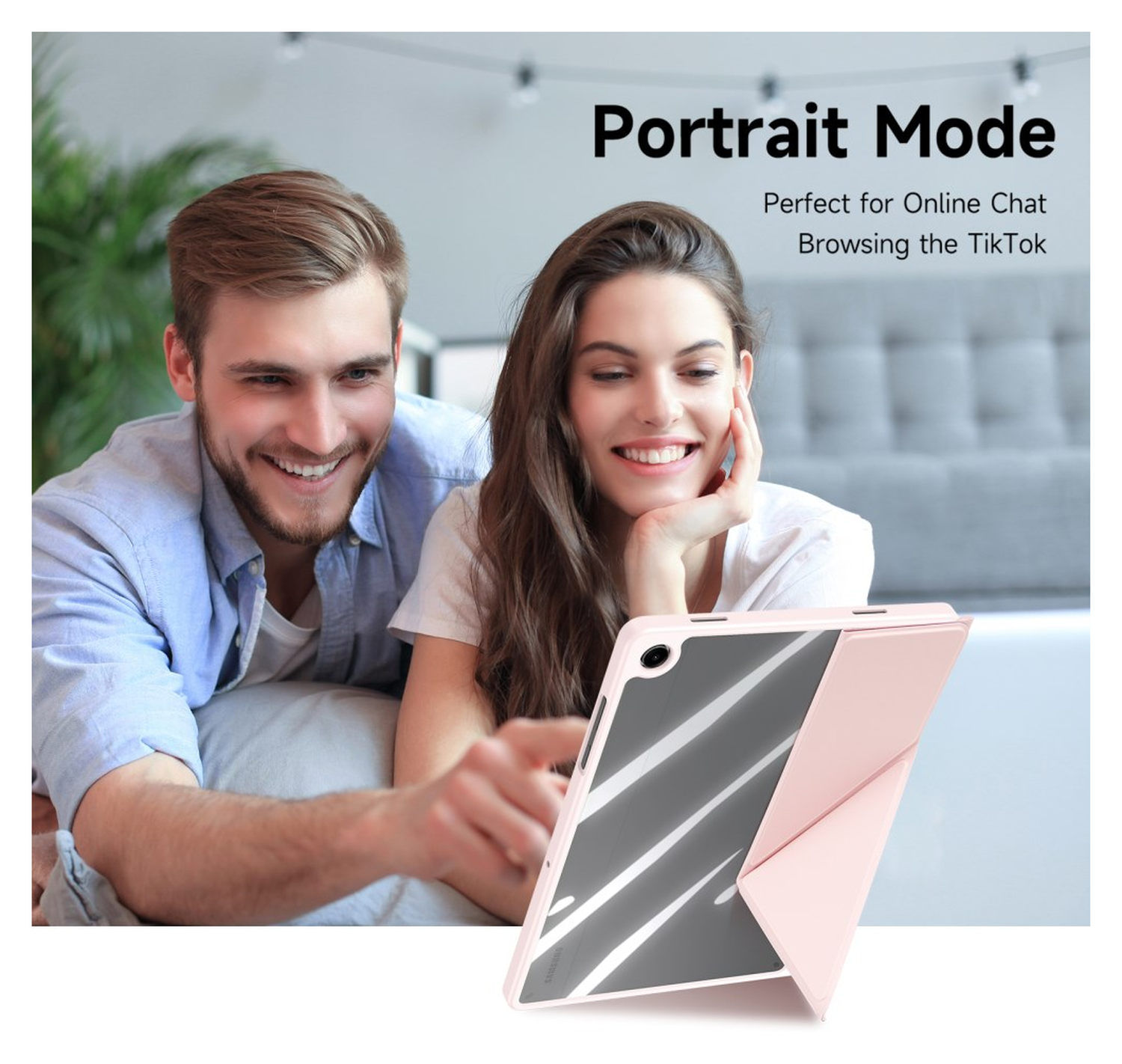 Dux Ducis Magi Samsung Galaxy Tab A11 Plus / A9 Plus Hoes V-Fold Book Case Roze afbeelding 4