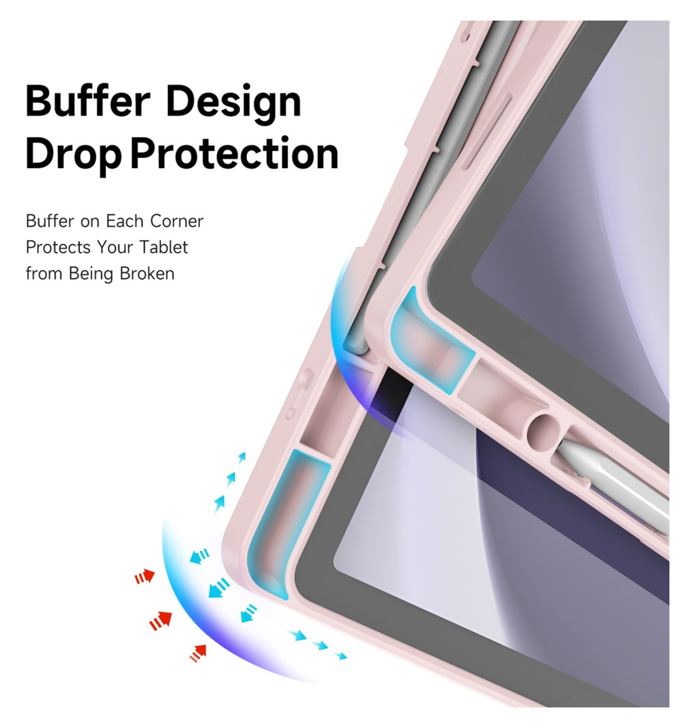 Dux Ducis Magi Samsung Galaxy Tab A11 Plus / A9 Plus Hoes V-Fold Book Case Roze afbeelding 9