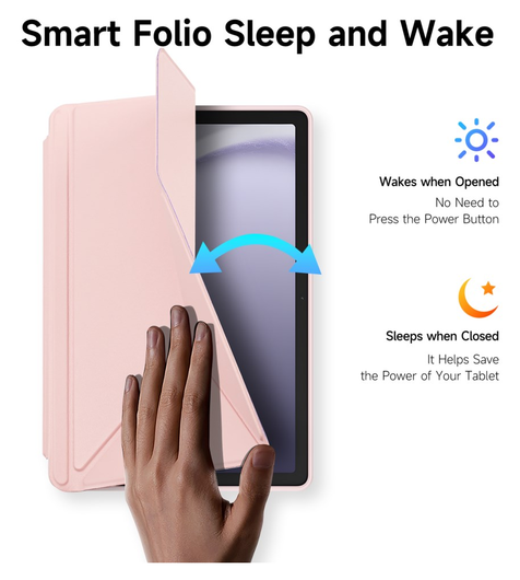 Dux Ducis Magi Samsung Galaxy Tab A11 Plus / A9 Plus Hoes V-Fold Book Case Roze afbeelding 8