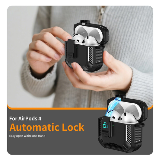 Apple AirPods 4 Hoesje TPU met Haak Hoes MagSafe Groen afbeelding 6