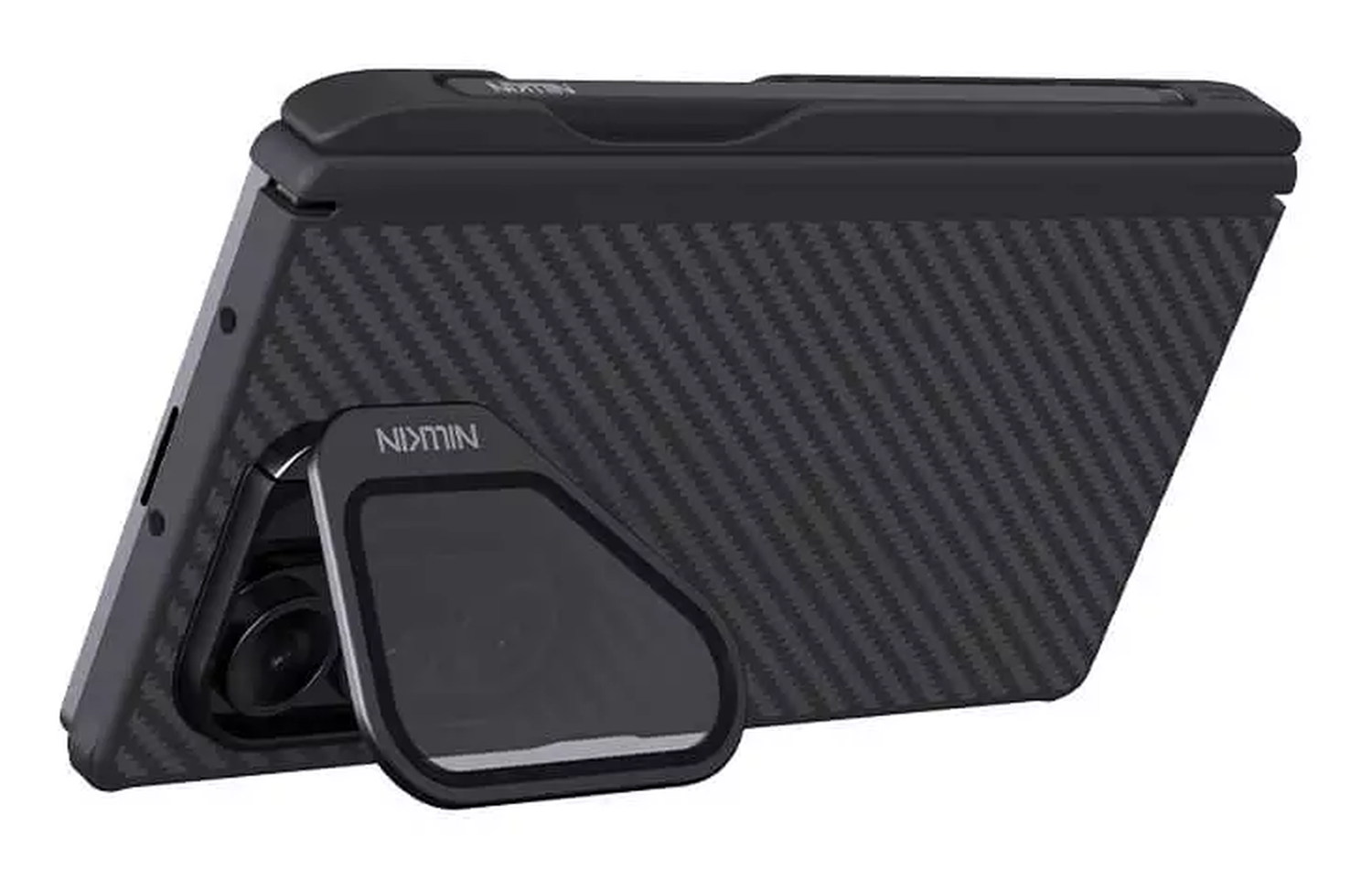 Nillkin CarboProp Kickstand Samsung Z Fold 7 Hoesje MagSafe Aramidevezel Zwart afbeelding 2