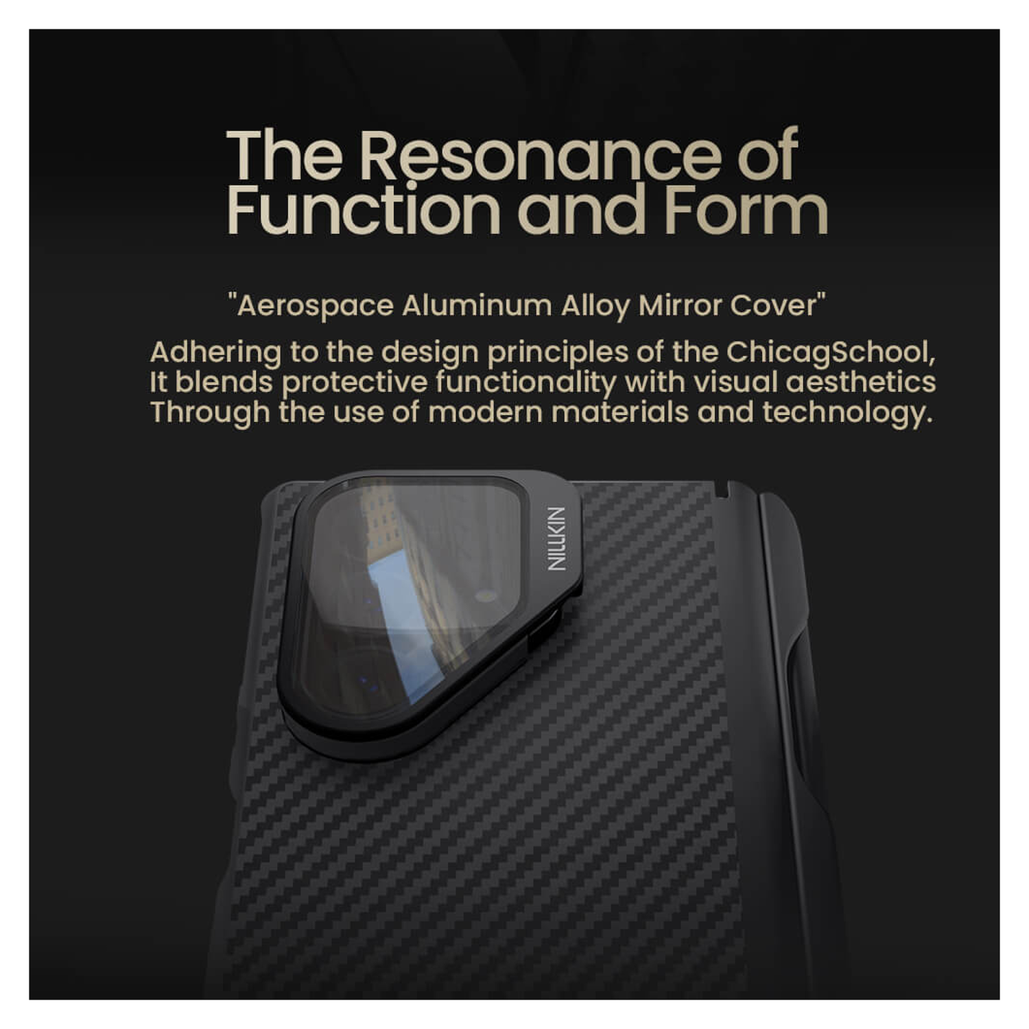 Nillkin CarboProp Kickstand Samsung Z Fold 7 Hoesje MagSafe Aramidevezel Zwart afbeelding 4