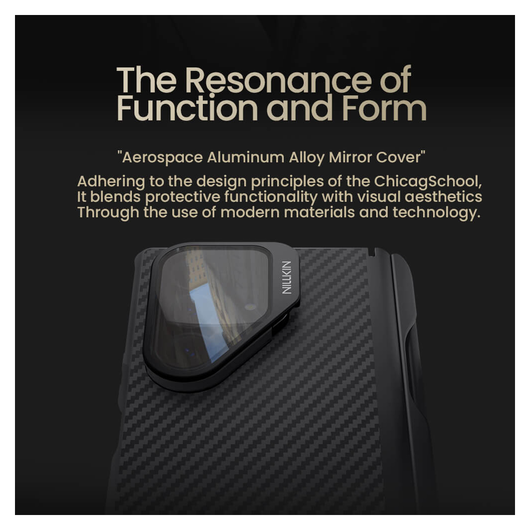 Nillkin CarboProp Kickstand Samsung Z Fold 7 Hoesje MagSafe Aramidevezel Zwart afbeelding 4