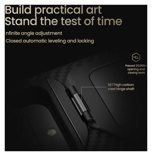 Nillkin CarboProp Kickstand Samsung Z Fold 7 Hoesje MagSafe Aramidevezel Zwart afbeelding 7