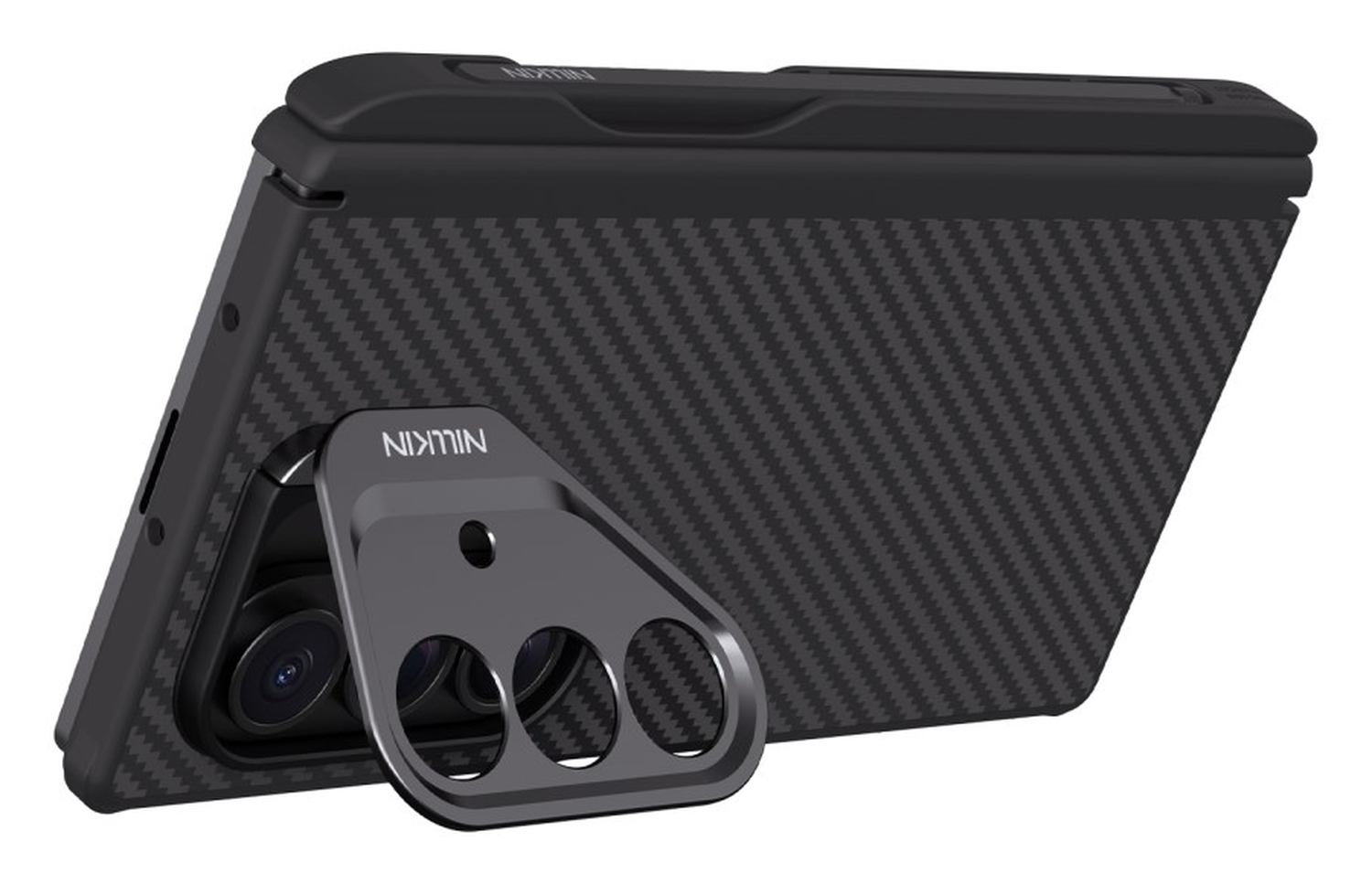 Nillkin CarboProp Samsung Z Fold 7 Hoesje MagSafe Back Cover met S-Pen Zwart afbeelding 2