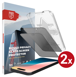 Rosso iPhone 16 Pro Max Privacy Glass met Installatietray Dust Removal (2-Pack)