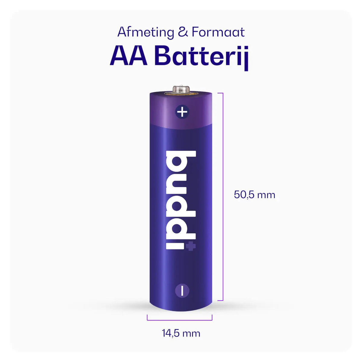 Buddi Oplaadbare AA Batterijen 2.800 mAh 1.2V 100 Stuks afbeelding 4