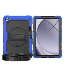 Samsung Galaxy Tab A11 Hoes met Screen Protector en Handriem Blauw afbeelding