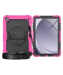 Samsung Galaxy Tab A11 Hoes met Screen Protector en Handriem Roze afbeelding