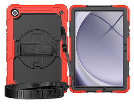 Samsung Galaxy Tab A11 Hoes met Screen Protector en Handriem Rood