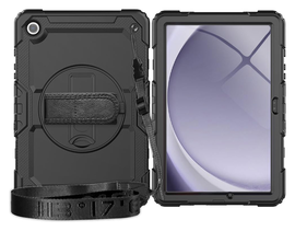 Samsung Galaxy Tab A11 Plus Hoes met Screen Protector en Handriem Zwart afbeelding